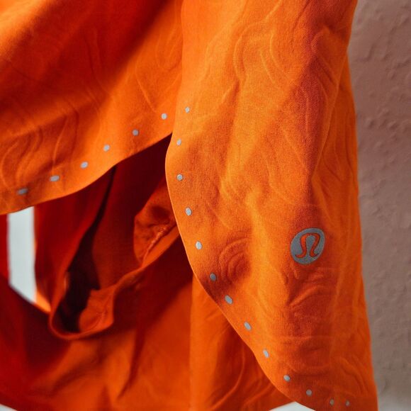 Lululemon Speed Up Shorts 4” Flame Surge Jacquard Reflective Running Orange Size - Picture 2 of 6